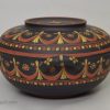 Wedgwood basalt sugar bowl and cover with encaustic decoration, circa 1790
