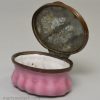 Bilston enamel patch box, circa 1780