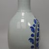 French tin glaze apothecary bottle, 'A Menthæ', circa 1720 possibly Nevers