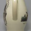 Liverpool creamware pottery jug printed with the American ship 'THE THREE SISTERS', circa 1796