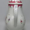 Large pearlware pottery coffee pot, circa 1790, possibly Leeds Pottery