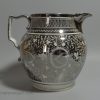 Pearlware pottery jug decorated with silver resist lustre, circa 1820