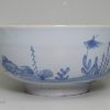 Liverpool delft bowl painted in blue with a Chinese figure, circa 1750