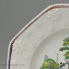 Pearlware pottery child's plate, circa 1840