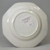 Pearlware pottery child's plate, circa 1840