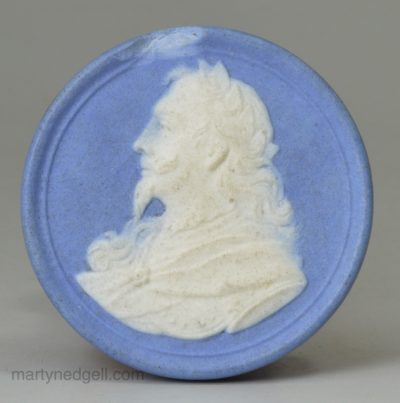 Wedgwood jasper ware disc of King Charles I, circa 1800