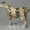 Pearlware pottery cow creamer, circa 1820