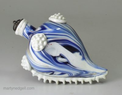 Nevers or Nivernais glass scent bottle, late 17th century