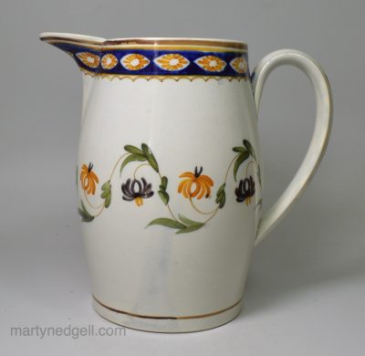 Prattware pottery jug, circa 1820