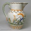 Prattware pottery jug moulded with the Duke of York, circa 1800