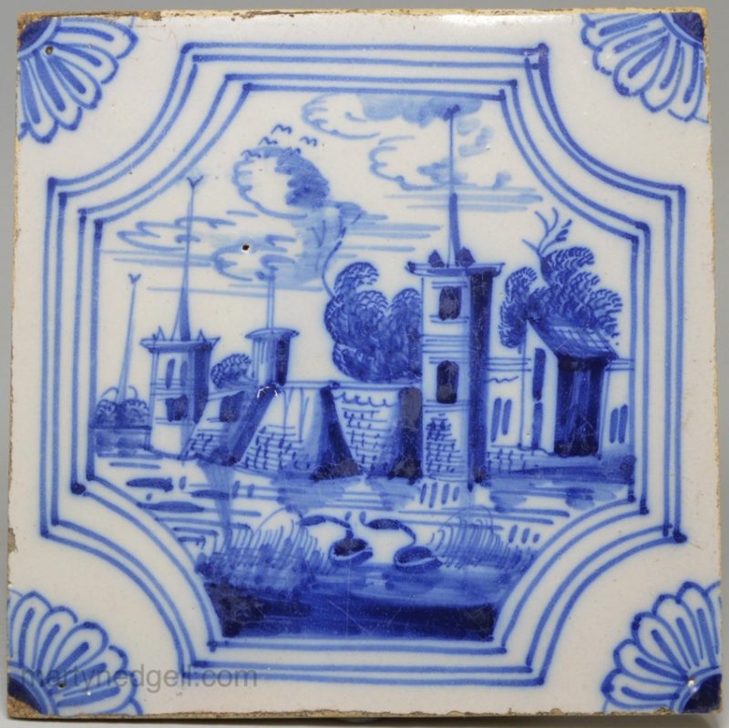 Dutch Delft tile, circa 1750
