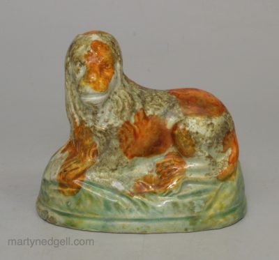 Prattware pottery lion, circa 1820