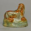 Prattware pottery lion, circa 1820