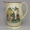 Commemorative creamware pottery jug for the death of Admiral Nelson in 1805