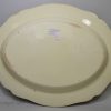 Large creamware pottery shell edge platter decorated in blue under the glaze, circa 1790