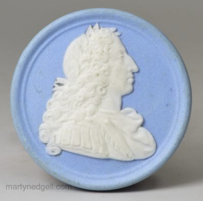 Wedgwood jasper ware disc of King William III, circa 1800
