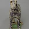 Pearlware pottery horse decorated with colours under the glaze, circa 1820