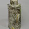 Creamware pottery tea canister decorated with Whieldon type colours under the glaze, circa 1775 Wedgwood