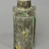 Creamware pottery tea canister decorated with Whieldon type colours under the glaze, circa 1775 Wedgwood