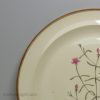 Creamware pottery botanical plate decorated with Berry Bearing Chironia, circa 1800