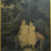 Watercolour of a pair of sisters, circa 1840