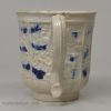 Staffordshire saltglaze stoneware moulded panel coffee cup, circa 1760