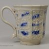 Staffordshire saltglaze stoneware moulded panel coffee cup, circa 1760