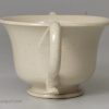 Toy or miniature Staffordshire white saltglaze stoneware loving cup, circa 1760