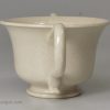 Toy or miniature Staffordshire white saltglaze stoneware loving cup, circa 1760