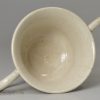 Toy or miniature Staffordshire white saltglaze stoneware loving cup, circa 1760