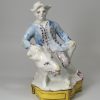 Brussels tin glazed figure of a Buck Rider, circa 1750