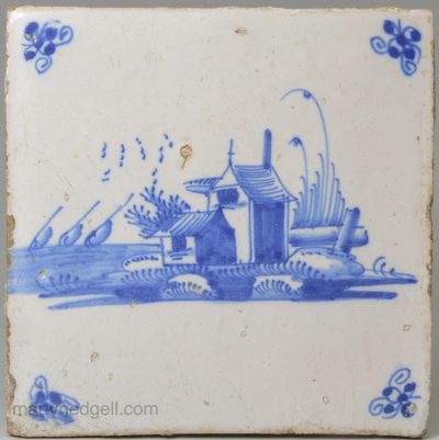 Dutch Delft tile, circa 1750