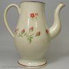 Pearlware pottery coffee pot, circa 1800