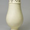 Creamware pottery sugar caster, circa 1780