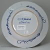 London delft polychrome plate, dated 14th January 1765