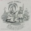 Lustre pottery plaque 'Negor Family', circa 1840