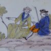 Liverpool delft polychrome tile, circa 1765