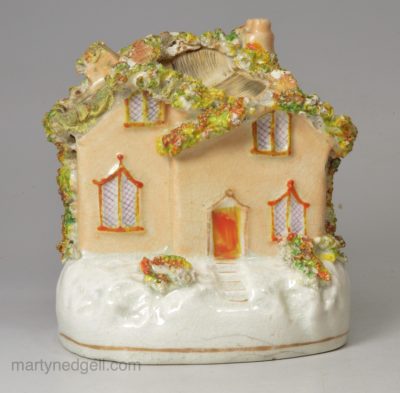Staffordshire porcelain cottage, circa 1860
