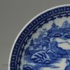 Caughley porcelain saucer decorated with the Fisherman pattern, circa 1780