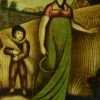 Reverse print on glass 'SPRING' and 'SUMMER', circa 1808