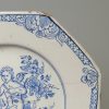London delft plate decorated with pencil drawn cherub, circa 1720