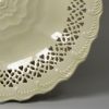 Creamware pottery pierced and moulded dish, circa 1780