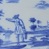 Bristol delft tile decorated with a man carrying a bucket, circa 1750
