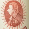 Creamware pottery tea canister decorated for the Dutch market with a print of William V of Orange, circa 1780