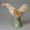 Staffordshire prattware pottery module of a chicken, circa 1800