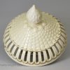 Creamware pottery reticulated sauce tureen with pierced lid, circa 1780