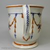 Large prattware pottery loving cup, circa 1820