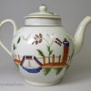 Prattware pottery teapot, circa 1810