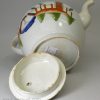 Prattware pottery teapot, circa 1810