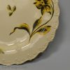 Creamware pottery feather edge plate circa 1780, Wedgwood, Staffordshire